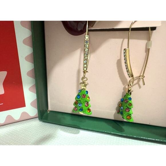 Betsey Johnson Christmas Tree Earrings - Picture 3 of 4